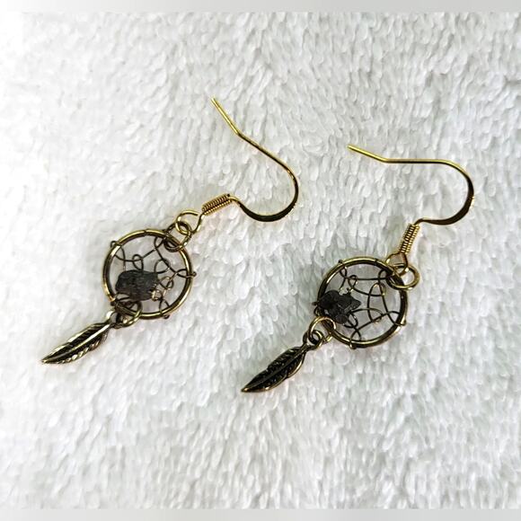 Handmade Western Boho Dreamcatcher Earrings - Picture 4 of 6